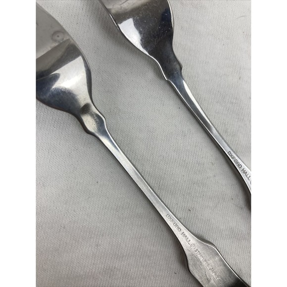 Oxford Hall Stainless OLD FIDDLE Flatware 2 Cocktail Seafood Forks 5 5/8" Japan - Picture 6 of 9